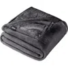 Bare Home Microplush Fleece Blanket In Gray