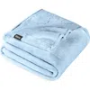 Bare Home Microplush Fleece Blanket In Blue