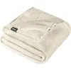 Bare Home Microplush Fleece Blanket In Brown