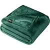 Bare Home Microplush Fleece Blanket In Green