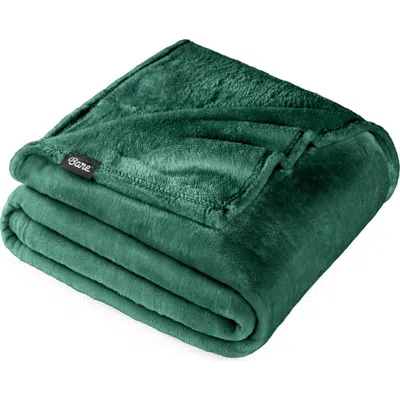 Bare Home Microplush Fleece Blanket In Green