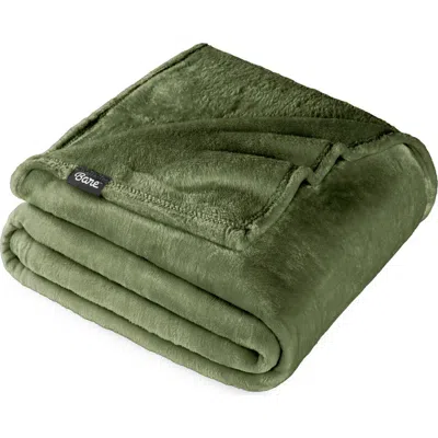 Bare Home Microplush Fleece Blanket In Green