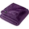 Bare Home Microplush Fleece Blanket In Purple