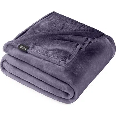Bare Home Microplush Fleece Blanket In Purple