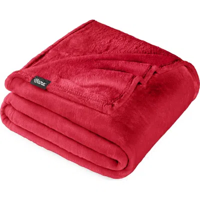 Bare Home Microplush Fleece Blanket In Red