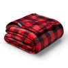 Bare Home Microplush Fleece Throw Blanket In Red