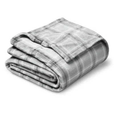 Bare Home Microplush Fleece Throw Blanket In Gray