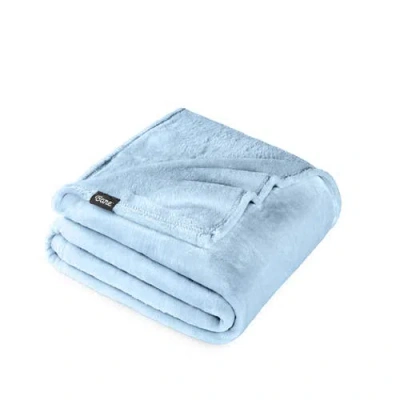 Bare Home Microplush Fleece Throw Blanket In Blue