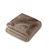 Bare Home Microplush Fleece Throw Blanket In Brown