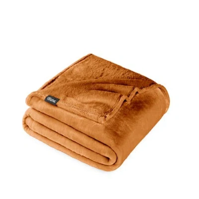 Bare Home Microplush Fleece Throw Blanket In Brown