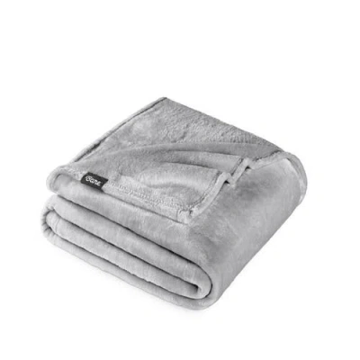 Bare Home Microplush Fleece Throw Blanket In Gray