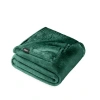 Bare Home Microplush Fleece Throw Blanket In Green