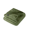 Bare Home Microplush Fleece Throw Blanket In Green
