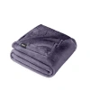 Bare Home Microplush Fleece Throw Blanket In Purple