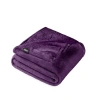 Bare Home Microplush Fleece Throw Blanket In Purple