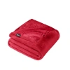 Bare Home Microplush Fleece Throw Blanket In Red