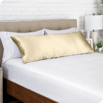 Bare Home Mulberry Silk Body Pillowcase In Champagne