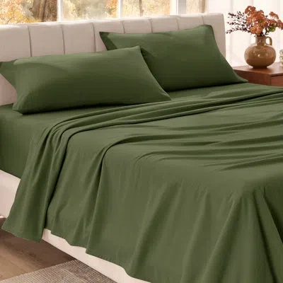 Bare Home Organic 100% Cotton Flannel Sheet Set In Cypress
