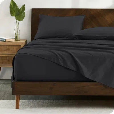 Bare Home Organic 100% Cotton Percale Sheet Set In Black