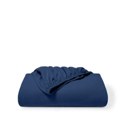 Bare Home Organic Cotton Jersey Fitted Sheet In Blue