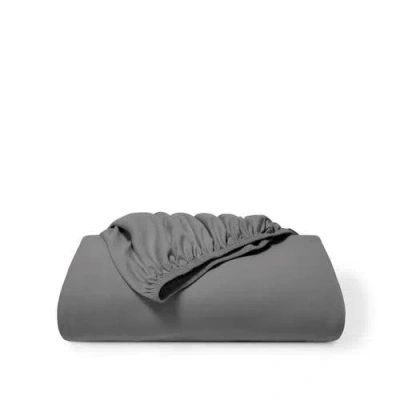 Bare Home Organic Cotton Jersey Fitted Sheet In Gray