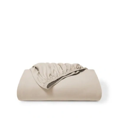 Bare Home Organic Cotton Jersey Fitted Sheet In Sand