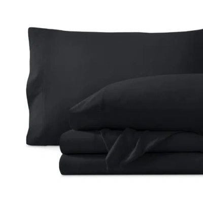 Bare Home Organic Cotton Jersey Sheet Set In Black