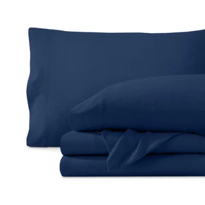 Bare Home Organic Cotton Jersey Sheet Set In Blue