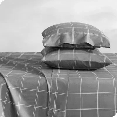Bare Home Plaid Microfiber Sheet Set