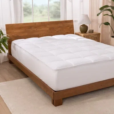 Bare Home Premium Reversible Down Alternative Mattress Pad In White