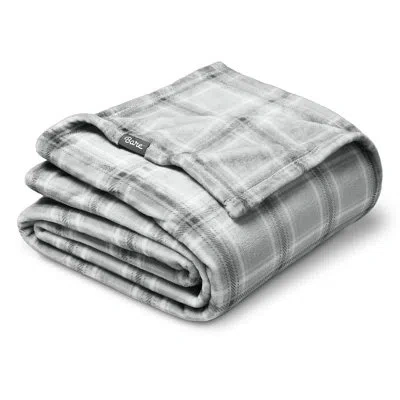 Bare Home Printed Microplush Blanket In Gray