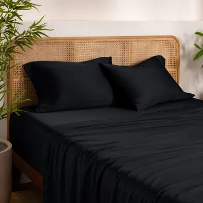 Bare Home Rayon From Bamboo Pillowcase Set In Black
