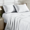 Bare Home Satin Sheet Set In White