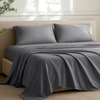 Bare Home Soft Sheet Set With Envelope Pillowcases In Gray