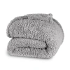 Bare Home Solid Faux Shearling Blanket In Gray
