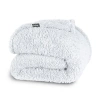 Bare Home Solid Faux Shearling Blanket In White