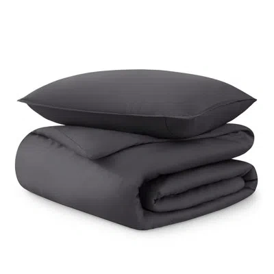 Bare Home Tencel Duvet Cover Set In Forged Iron Gray