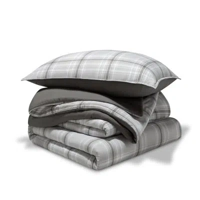 Bare Home Twin/twin Xl Down Alternative Track Stitch Comforter Set In Tartan Plaid