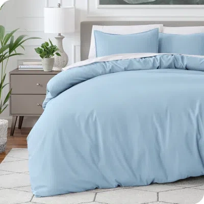 Bare Home Washed Microfiber Duvet Cover Set In Light Blue