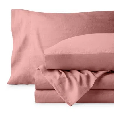 Bare Home Washed Ultra-soft Microfiber Sheet Set In Dusty Rose