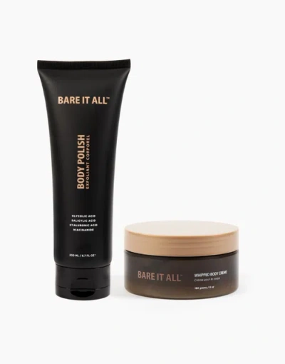Bare It All Booty Kit Body Polish And Whipped Creme In Transparent