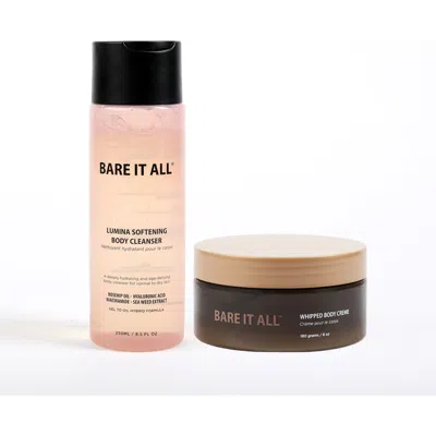 Bare It All Moisture Bomb Kit Cleanser And Body Creme In Transparent