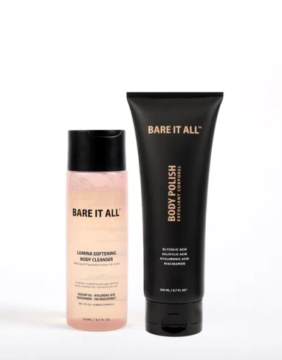 Bare It All Shower Kit Lumina Cleanser And Body Polish In Transparent