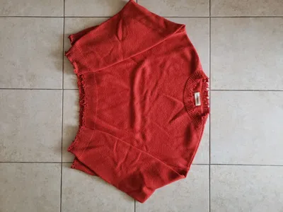 Pre-owned Bare Knuckles Burnt Orange Cropped Cashmere Sweater