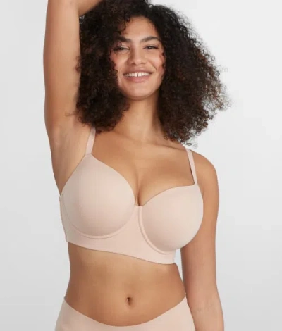 Bare Longline Smooth T-shirt Bra In Hazel