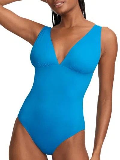 Bare Plunge One-piece In Blue