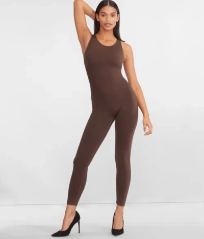 Bare The Refined Line Catsuit In Coffee Bean