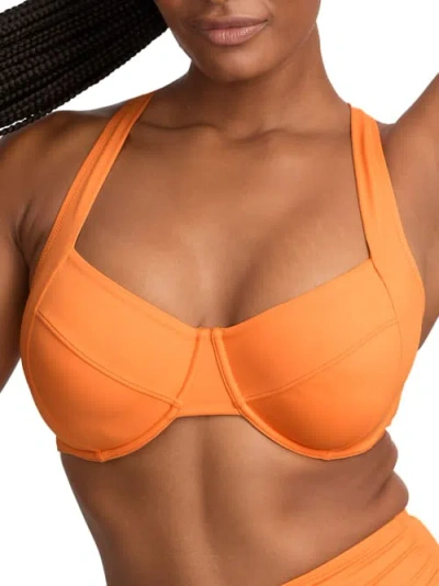 Bare The Underwire Bikini Top In Tangerine
