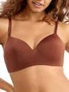 Bare The Wire-free Smoothing T-shirt Bra In Brown