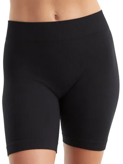 Bare Women's The Ribbed Seamless Bike Short In Black